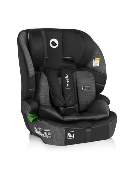 BN-LO-LEVI_FIX_I-SIZE_GREY_STONE,Scaun auto i-Size, Lionelo, Levi Fix, 76 - 150 cm, 1/2/3, ISOFIX + Top Tether, Tetiera reglabil