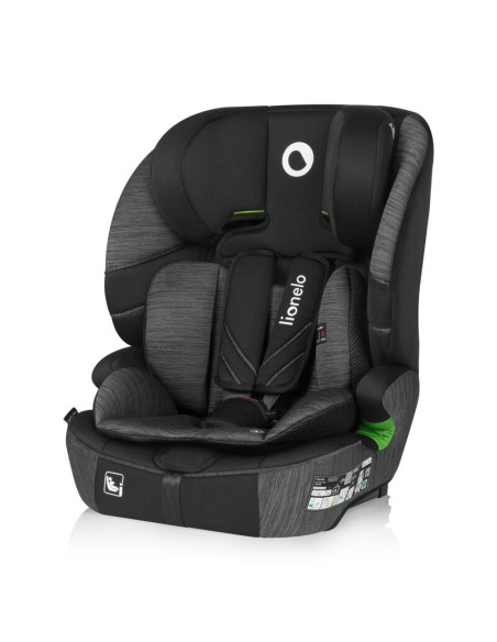 BN-LO-LEVI_FIX_I-SIZE_GREY_STONE,Scaun auto i-Size, Lionelo, Levi Fix, 76 - 150 cm, 1/2/3, ISOFIX + Top Tether, Tetiera reglabil
