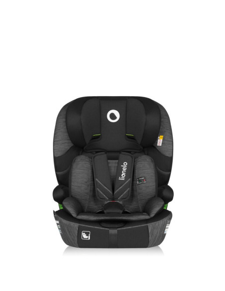BN-LO-LEVI_FIX_I-SIZE_GREY_STONE,Scaun auto i-Size, Lionelo, Levi Fix, 76 - 150 cm, 1/2/3, ISOFIX + Top Tether, Tetiera reglabil