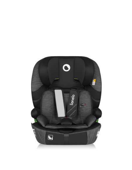 BN-LO-LEVI_FIX_I-SIZE_GREY_STONE,Scaun auto i-Size, Lionelo, Levi Fix, 76 - 150 cm, 1/2/3, ISOFIX + Top Tether, Tetiera reglabil