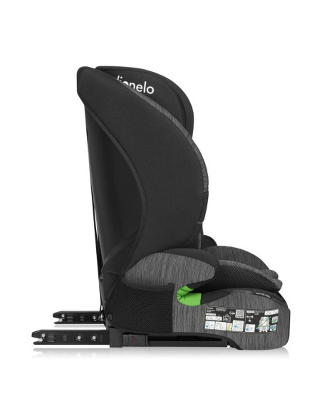 BN-LO-LEVI_FIX_I-SIZE_GREY_STONE,Scaun auto i-Size, Lionelo, Levi Fix, 76 - 150 cm, 1/2/3, ISOFIX + Top Tether, Tetiera reglabil