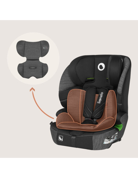 BN-LO-LEVI_FIX_I-SIZE_GREY_STONE,Scaun auto i-Size, Lionelo, Levi Fix, 76 - 150 cm, 1/2/3, ISOFIX + Top Tether, Tetiera reglabil