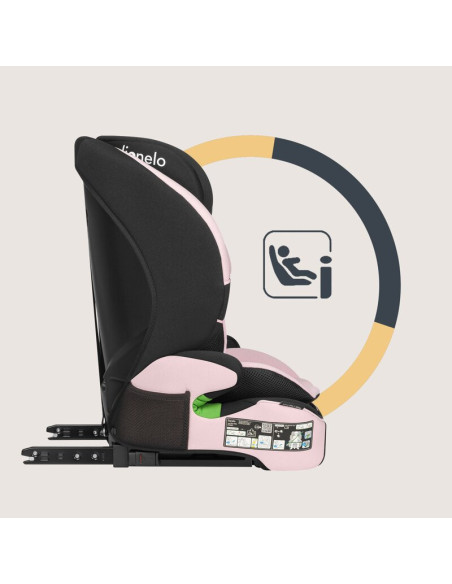 BN-LO-LEVI_FIX_I-SIZE_PINK_BABY,Scaun auto i-Size, Lionelo, Levi Fix, 76 - 150 cm, 1/2/3, ISOFIX + Top Tether, Tetiera reglabila
