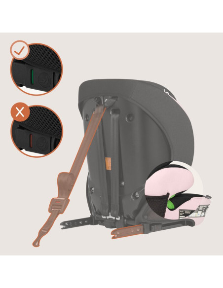 BN-LO-LEVI_FIX_I-SIZE_PINK_BABY,Scaun auto i-Size, Lionelo, Levi Fix, 76 - 150 cm, 1/2/3, ISOFIX + Top Tether, Tetiera reglabila