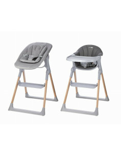 BN-85192,Scaun de masa 2 in 1, FreeON, Flexi Grow, Transformabil, Pliabil, Contine 2 accesorii, 0 luni +, Gri