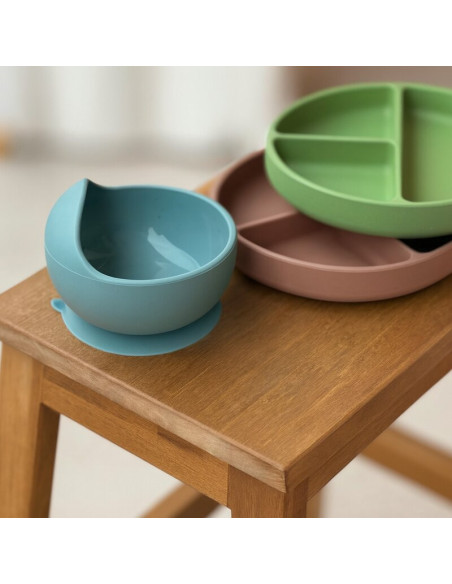 BN-707766,Bol, Petite&Mars, Take&Match, Din silicon, Cu ventuza, Fara BPA, Adecvat pentru masina de spalat vase si microunde, Nu
