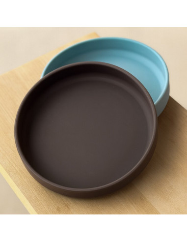BN-708766,Farfurie, Petite&Mars, Take&Match, Din silicon, Cu ventuza, Fara BPA, Adecvata pentru masina de spalat vase si microun