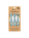 BN-721767,Set 3 lingurite, Petite&Mars, Take&Match, Din silicon, Diverse forme, Pentru supa, paste, alimente usoare, Dezvolta si