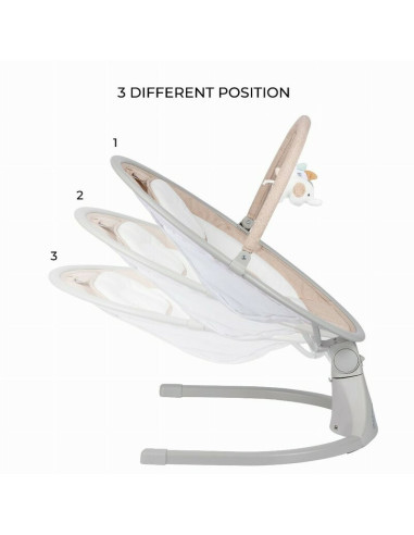 BN-84904,Leagan balansoar, FreeOn, Elite, Cu 12 melodii, 5 viteze de balansare si 3 pozitii de reglare a spatarului, Beige