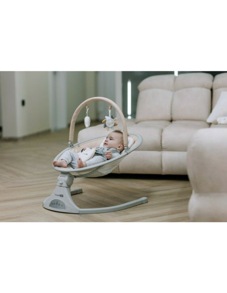 BN-84904,Leagan balansoar, FreeOn, Elite, Cu 12 melodii, 5 viteze de balansare si 3 pozitii de reglare a spatarului, Beige