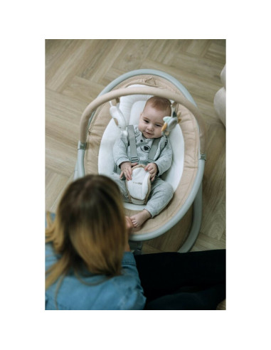 BN-84904,Leagan balansoar, FreeOn, Elite, Cu 12 melodii, 5 viteze de balansare si 3 pozitii de reglare a spatarului, Beige