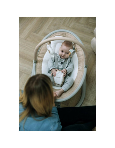 BN-84904,Leagan balansoar, FreeOn, Elite, Cu 12 melodii, 5 viteze de balansare si 3 pozitii de reglare a spatarului, Beige