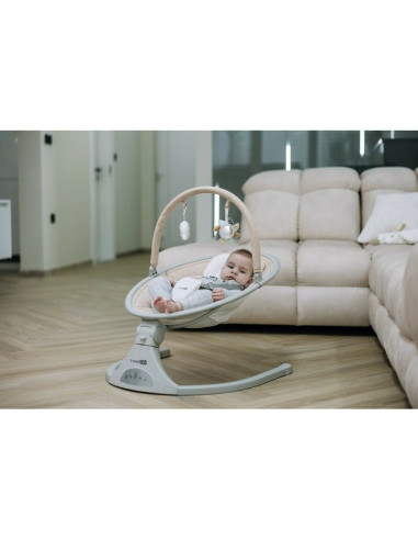 BN-84904,Leagan balansoar, FreeOn, Elite, Cu 12 melodii, 5 viteze de balansare si 3 pozitii de reglare a spatarului, Beige