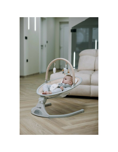 BN-84904,Leagan balansoar, FreeOn, Elite, Cu 12 melodii, 5 viteze de balansare si 3 pozitii de reglare a spatarului, Beige