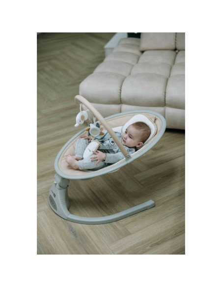 BN-84904,Leagan balansoar, FreeOn, Elite, Cu 12 melodii, 5 viteze de balansare si 3 pozitii de reglare a spatarului, Beige
