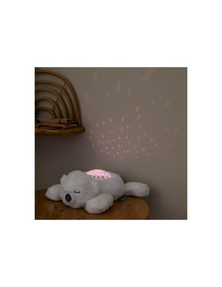 BN-875585,Lampa de veghe, Nattou, Cu proiectii, melodii si sunete albe, 5 sunete, 3 culori, Leduri care nu se incalzesc, Volum r