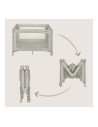 BN-LO-AMELIE_BEIGE_SAND,Patut pliant, Lionelo, Amelie, Cu intrare laterala, 100.5×70.5 cm, Include salteluta, roti, geanta pentr
