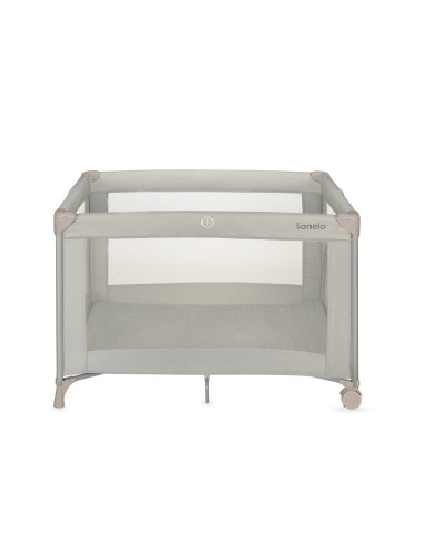 BN-LO-AMELIE_BEIGE_SAND,Patut pliant, Lionelo, Amelie, Cu intrare laterala, 100.5×70.5 cm, Include salteluta, roti, geanta pentr