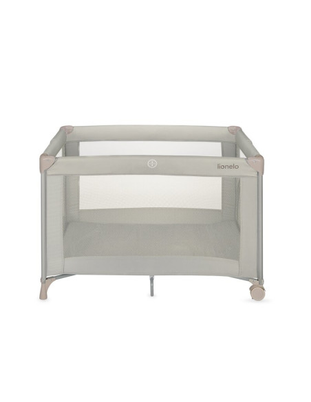 BN-LO-AMELIE_BEIGE_SAND,Patut pliant, Lionelo, Amelie, Cu intrare laterala, 100.5×70.5 cm, Include salteluta, roti, geanta pentr
