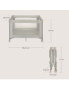 BN-LO-AMELIE_BEIGE_SAND,Patut pliant, Lionelo, Amelie, Cu intrare laterala, 100.5×70.5 cm, Include salteluta, roti, geanta pentr