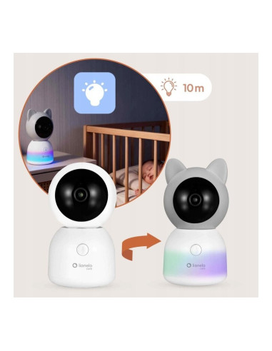 BN-LOC-BABYLINE_9.2_AI,Video monitor, Lionelo, Babyline 9.2. AI, 5 inch, Camera Full HD, Zoom digital 4x, Aplicatie, Tehnologia 