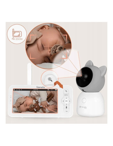 BN-LOC-BABYLINE_9.2_AI,Video monitor, Lionelo, Babyline 9.2. AI, 5 inch, Camera Full HD, Zoom digital 4x, Aplicatie, Tehnologia 