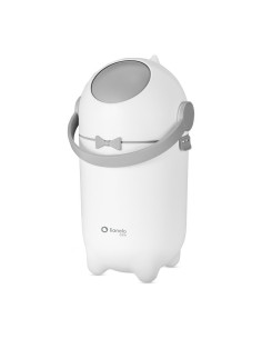 BN-LOC-PUREBIN_WHITE,Cos pentru scutece, Lionelo, Capacitate 10 l, Sistem etans impotriva mirosurilor, Compatibil cu saci univer