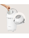 BN-LOC-PUREBIN_WHITE,Cos pentru scutece, Lionelo, Capacitate 10 l, Sistem etans impotriva mirosurilor, Compatibil cu saci univer