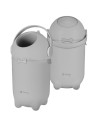 BN-LOC-PUREBIN_GREY,Cos pentru scutece, Lionelo, Capacitate 10 l, Sistem etans impotriva mirosurilor, Compatibil cu saci univers