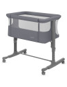 BN-LO-AURORA_GREY_MONUMENT,Patut co-sleeper, Lionelo, Aurora, 3 in 1, Cu leganare si setare unghiulara, Saltea cu densitate T25 