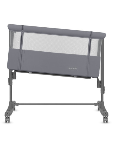 BN-LO-AURORA_GREY_MONUMENT,Patut co-sleeper, Lionelo, Aurora, 3 in 1, Cu leganare si setare unghiulara, Saltea cu densitate T25 