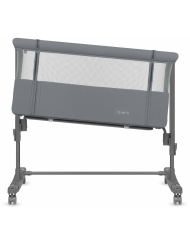 BN-LO-AURORA_GREY_MONUMENT,Patut co-sleeper, Lionelo, Aurora, 3 in 1, Cu leganare si setare unghiulara, Saltea cu densitate T25 