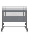 BN-LO-AURORA_GREY_MONUMENT,Patut co-sleeper, Lionelo, Aurora, 3 in 1, Cu leganare si setare unghiulara, Saltea cu densitate T25 