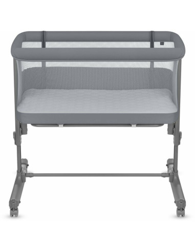 BN-LO-AURORA_GREY_MONUMENT,Patut co-sleeper, Lionelo, Aurora, 3 in 1, Cu leganare si setare unghiulara, Saltea cu densitate T25 