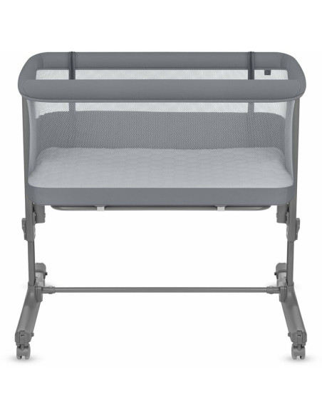 BN-LO-AURORA_GREY_MONUMENT,Patut co-sleeper, Lionelo, Aurora, 3 in 1, Cu leganare si setare unghiulara, Saltea cu densitate T25 