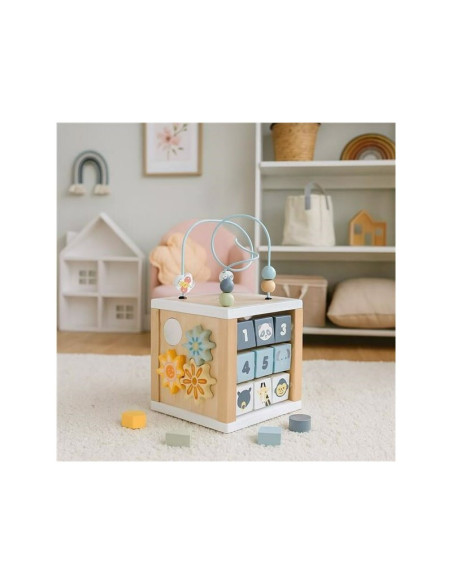 BN-58894,Cub activitati, Baby Mix, Din lemn, Ocean Montessori