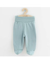 BN-58558,Set 3 piese, New Baby, Classic II, Include 3 perechi de pantalonasi cu botosei, Marime 56, Din bumbac 100%, Blue