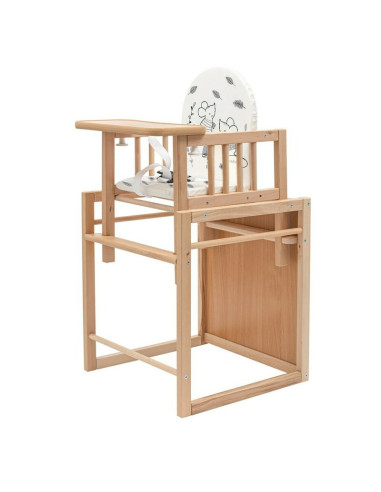 BN-57824,Scaun de masa, New Baby, 2 in 1, Transformabil in masuta si scaun, Din lemn, Inaltime 93 cm, Jerry