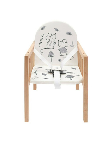 BN-57824,Scaun de masa, New Baby, 2 in 1, Transformabil in masuta si scaun, Din lemn, Inaltime 93 cm, Jerry