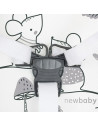 BN-57824,Scaun de masa, New Baby, 2 in 1, Transformabil in masuta si scaun, Din lemn, Inaltime 93 cm, Jerry