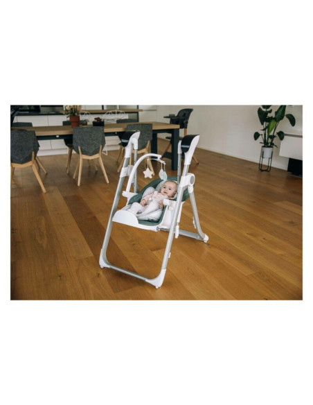 BN-82436,Scaun de masa si balansoar, FreeON, Oli Deluxe, 2 in 1, Transformabil, Multifunctional, Cu melodii de leagan, 0 luni+, 