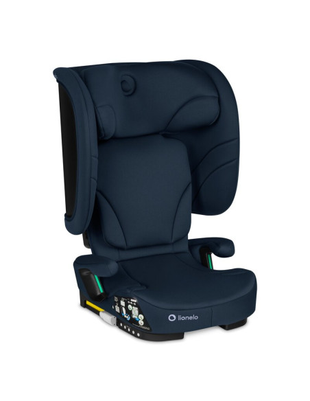 BN-LO-ORIN_I-SIZE_BLUE_NAVY,Scaun auto pliabil, Lionelo, Orin, i-Size, 100-150 cm, Tetiera reglabila in 14 pozitii, Spatar in 4 