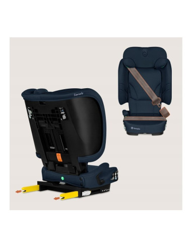 BN-LO-ORIN_I-SIZE_BLUE_NAVY,Scaun auto pliabil, Lionelo, Orin, i-Size, 100-150 cm, Tetiera reglabila in 14 pozitii, Spatar in 4 