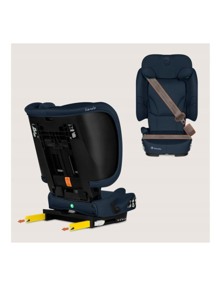 BN-LO-ORIN_I-SIZE_BLUE_NAVY,Scaun auto pliabil, Lionelo, Orin, i-Size, 100-150 cm, Tetiera reglabila in 14 pozitii, Spatar in 4 