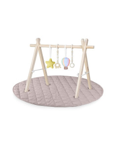 BN-LO-ANIS_SET,Centru de activitati, Lionelo, Anis Set, Cu arcada Montessori, Din lemn de pin, Jucarii plus, 4 jucarii suspendat