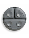 BN-BL590,Farfurie compartimentata, Bocioland, Rotunda, Cu 3 compartimente, Fara BPA, 6-36 luni, Dark grey