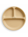 BN-BL588,Farfurie compartimentata, Bocioland, Rotunda, Cu 3 compartimente, Fara BPA, 6-36 luni, Beige