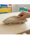 BN-BL588,Farfurie compartimentata, Bocioland, Rotunda, Cu 3 compartimente, Fara BPA, 6-36 luni, Beige