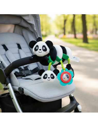 BN-BL241,Jucarie spirala pentru patut si carucior, Bocioland, Multifunctionala, Panda