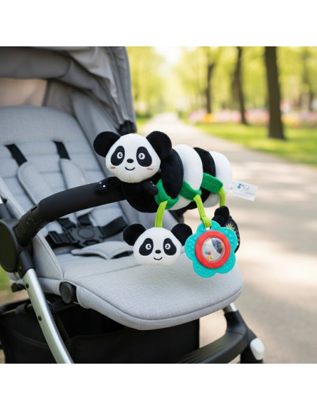 BN-BL241,Jucarie spirala pentru patut si carucior, Bocioland, Multifunctionala, Panda
